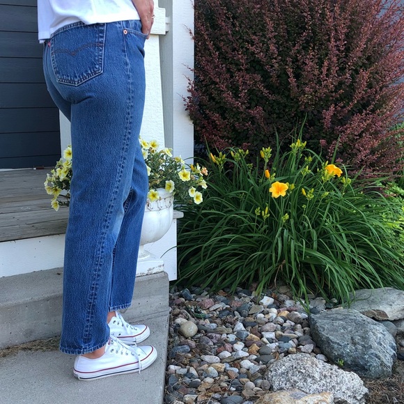 Vintage 501 Levi’s red tab button fly high rise straight leg made in USA - Picture 8 of 15